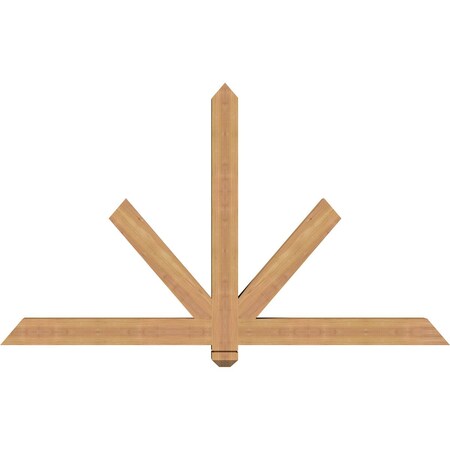 Ekena Millwork Kennewick Timber Gable Bracket, Western Red Cedar, 60"W x 35"H x 3 1/2"D x 3 1/2"F, 14/12 Pitch GBW060X35X0404KEN00SWR